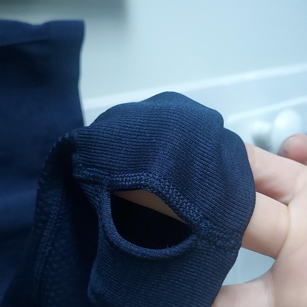 Tory Burch Sport Quarter Zip Navy Pullover Long Sleeve NWOT Active Athletic - Picture 2 of 7